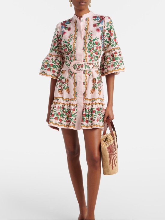 FARM Rio Dresses & Skirts - Farm Rio: Fruit Beauty Scarf floral cotton minidress